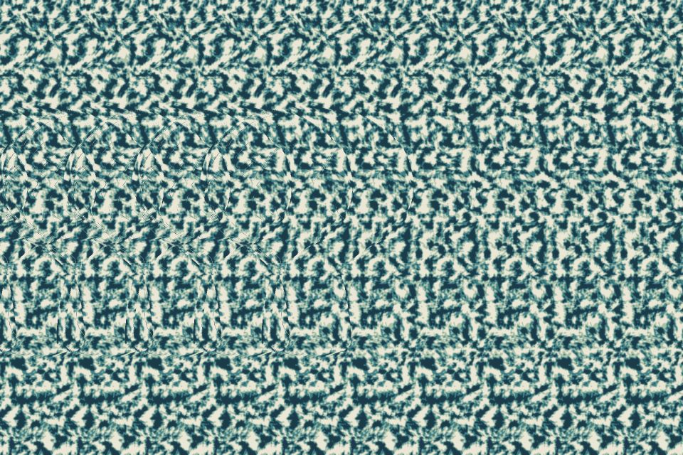 Final autostereogram generated from Suzanne and the Organic Noise pattern