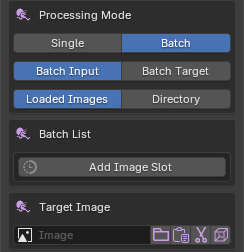 Style Thief Batch Input controls