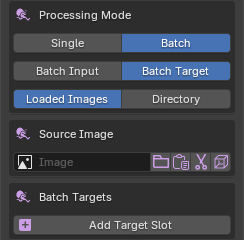 Style Thief Batch Target controls